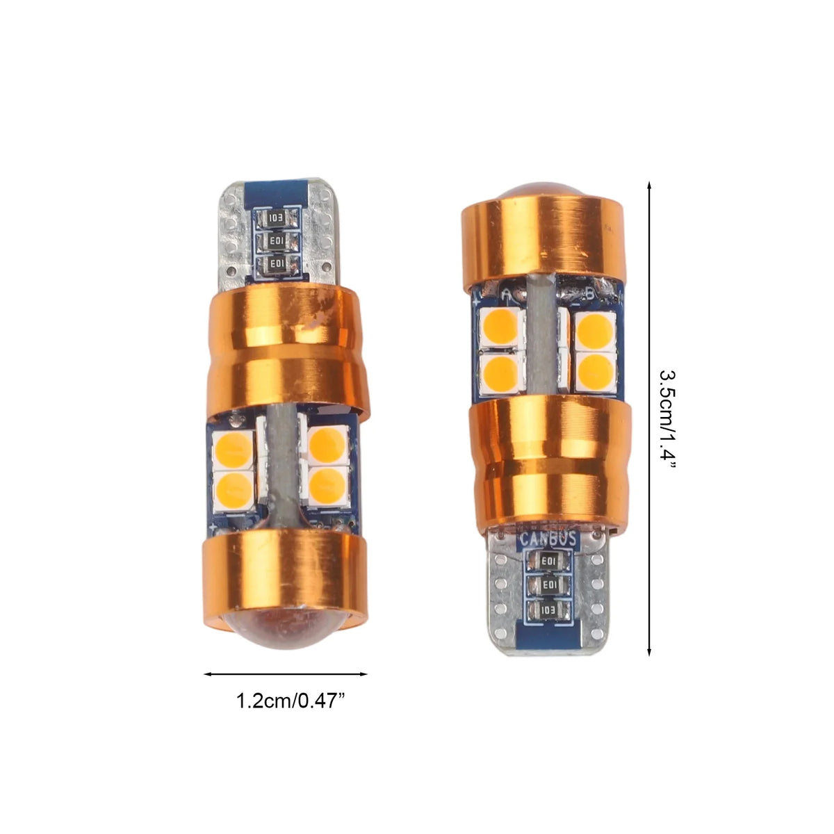 1pair T10 12V Signal Orange Amber Position Parking City
