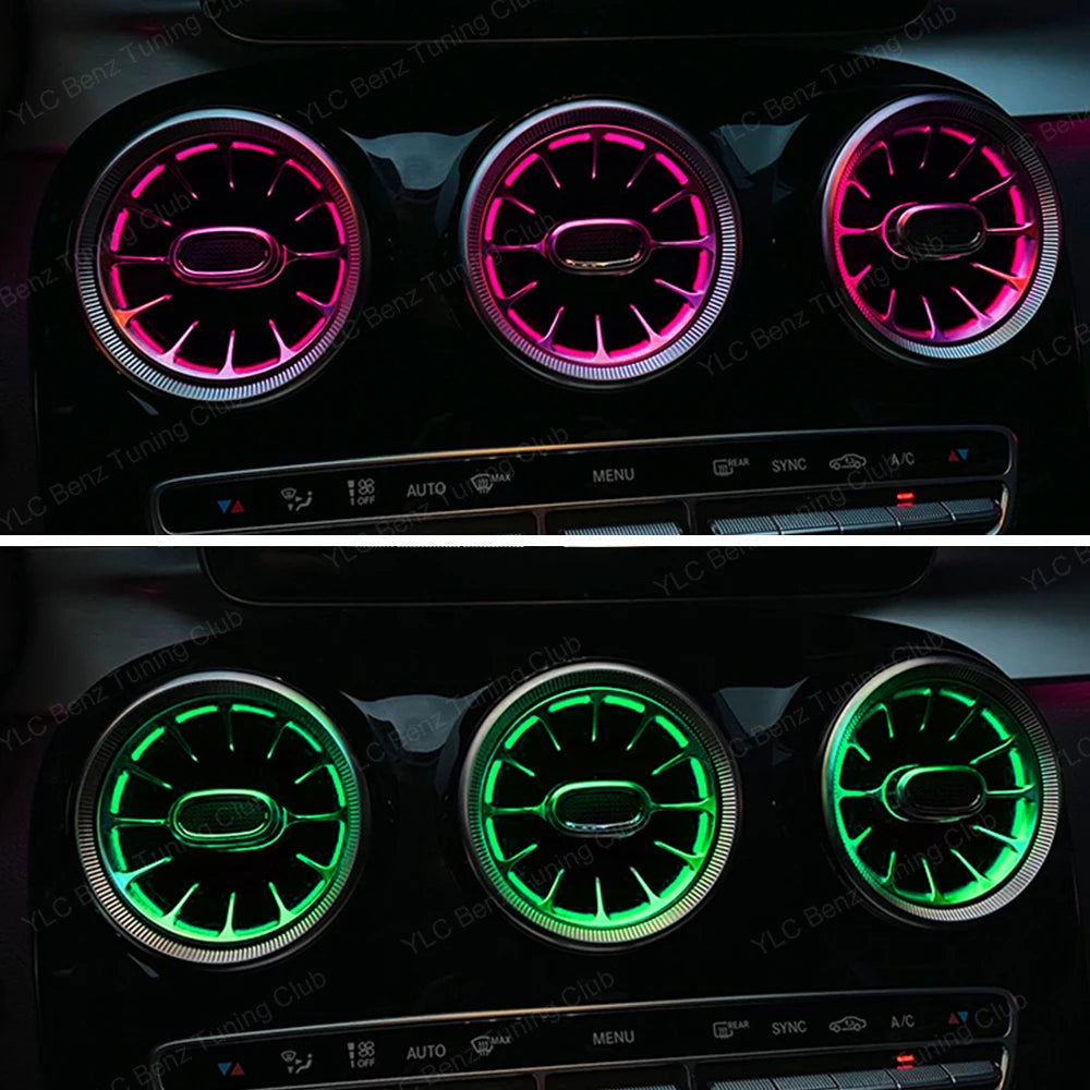 For Mercedes W205 W213 W238 W177 Colors Ambient Air Vent W206