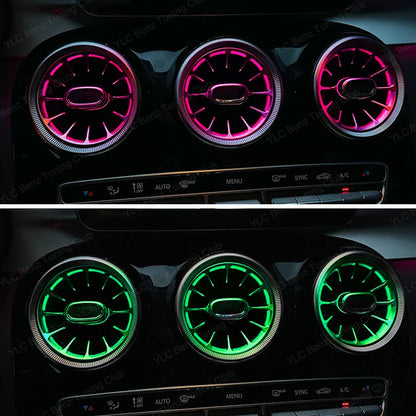 For Mercedes W205 W213 W238 W177 Colors Ambient Air Vent W206