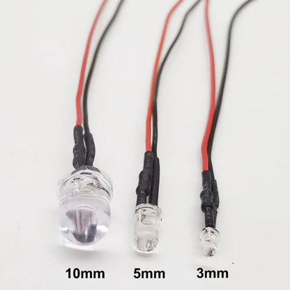 10pcs12v 10MM pre-wired Constant Ultra Bright Water Clear Bulb