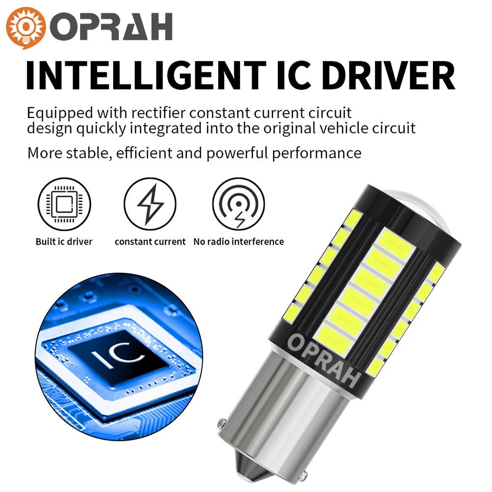 Oprah 1PCS 12V 24V 1156 bau15s 1157 bay15d T20