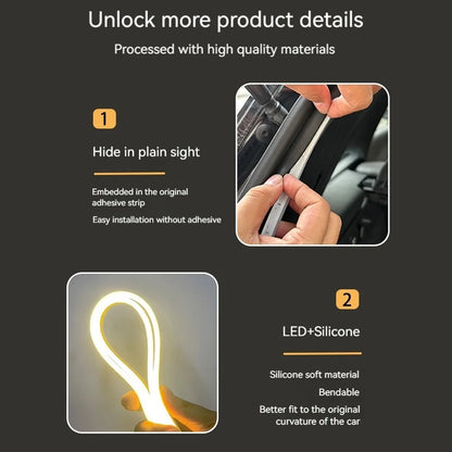 For Vehicle Decor Flexible Silicone Strip SUV Trunk Soft Rubber