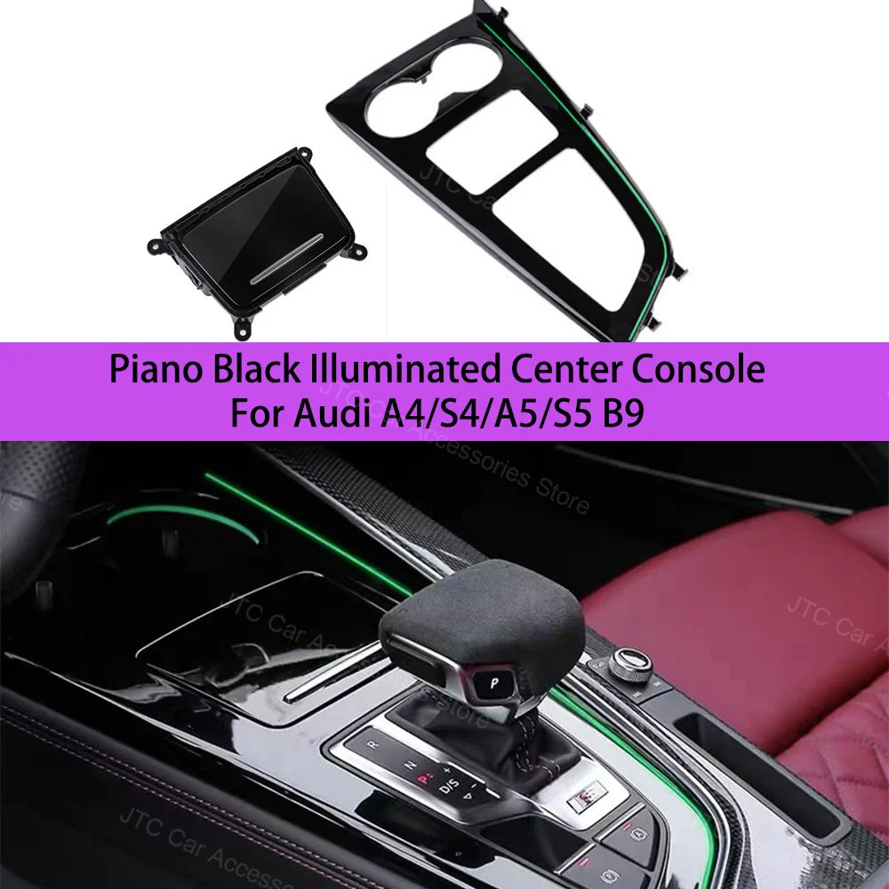 For Audi A4 S4 A5 S5 Piano Black Center Console Ambient B9 A4 A5