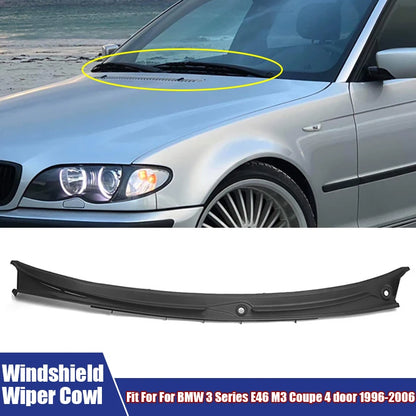 For BMW 3 Series E46 M3 Front Windshield Wiper Cowl Hood Water