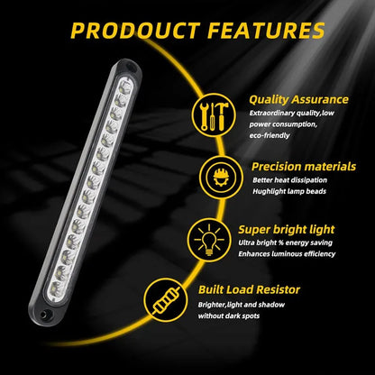 1X Bar 15LED Bulbs Truck SUV Rv Brake Signal