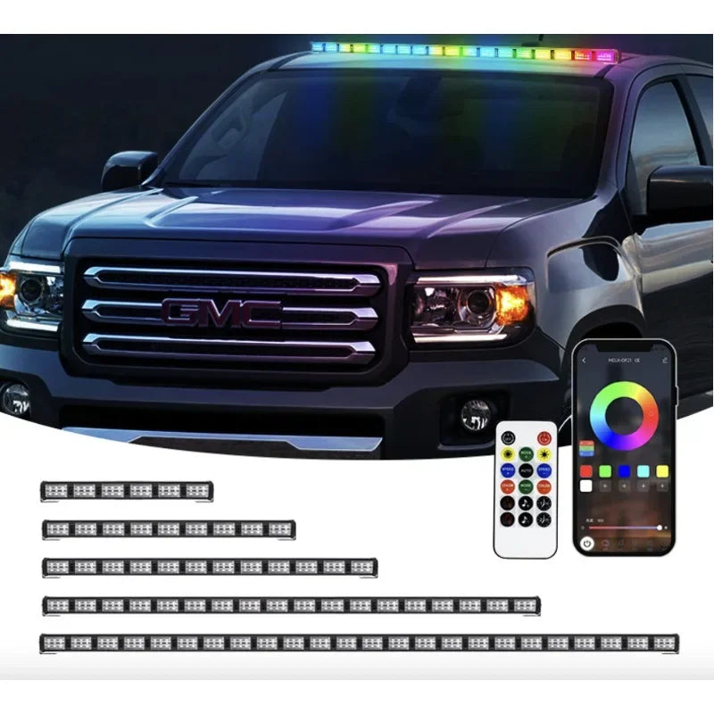 6P 9P Warning Strobe Bars Wireless APP Remote Control