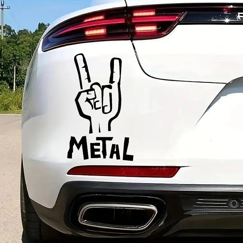 11x18cm Heavy Metal Rock Gestures self-adhesive Vinyl Sticker