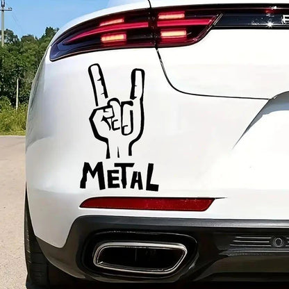 11x18cm Heavy Metal Rock Gestures self-adhesive Vinyl Sticker