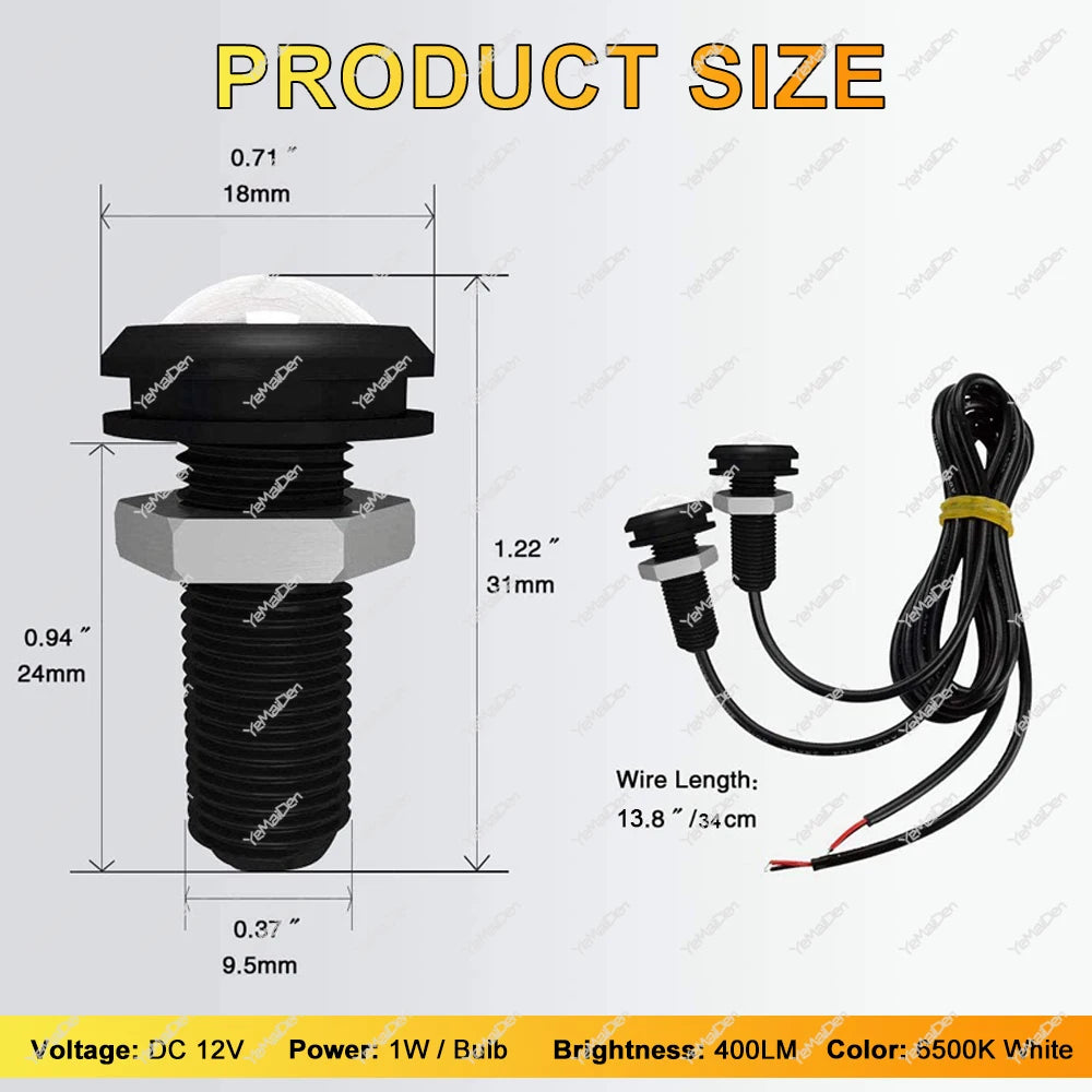 12V Cob Signal Bulb Daytime Running Eagle Eye Drl