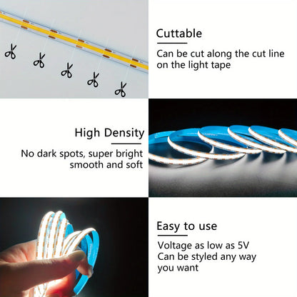 5V USB Cob Strip Linear Touch Dimmable Flexible Diode