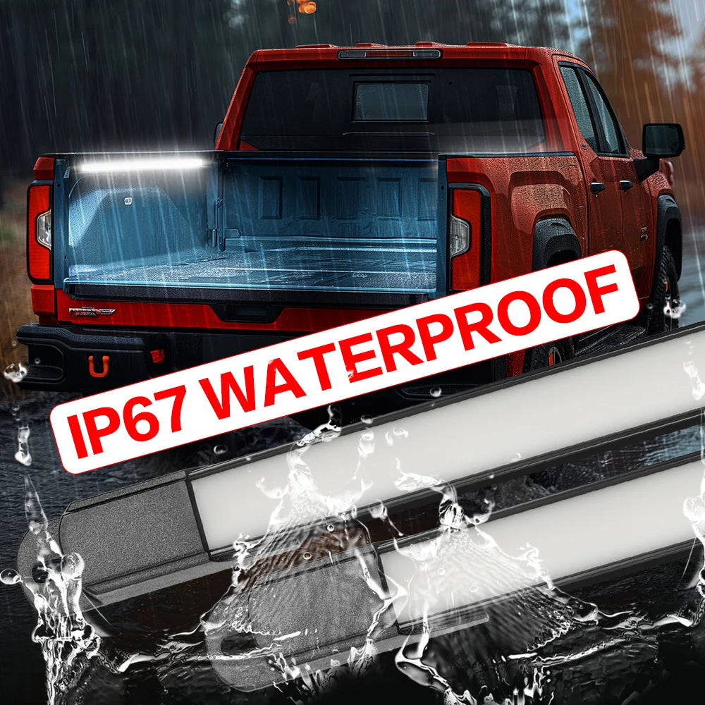 2IN1 Truck Bed Kit 132 White Pickup Lighting Rear