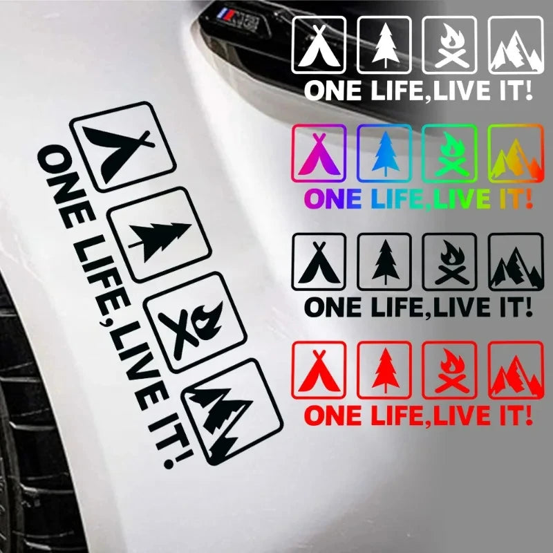 For Vehicle Auto Window Tail Body One Life Live It Camping