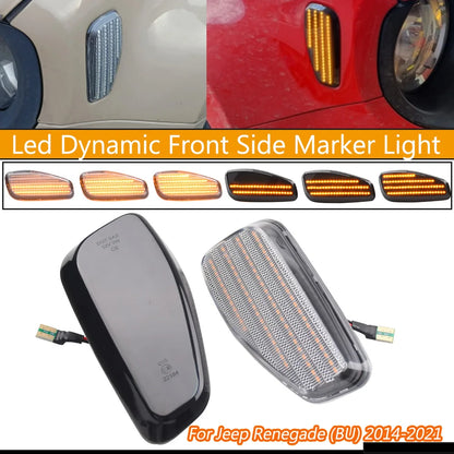 For Jeep Renegade Bu 2014-2021 Full 2pieces Dynamic Side Marker