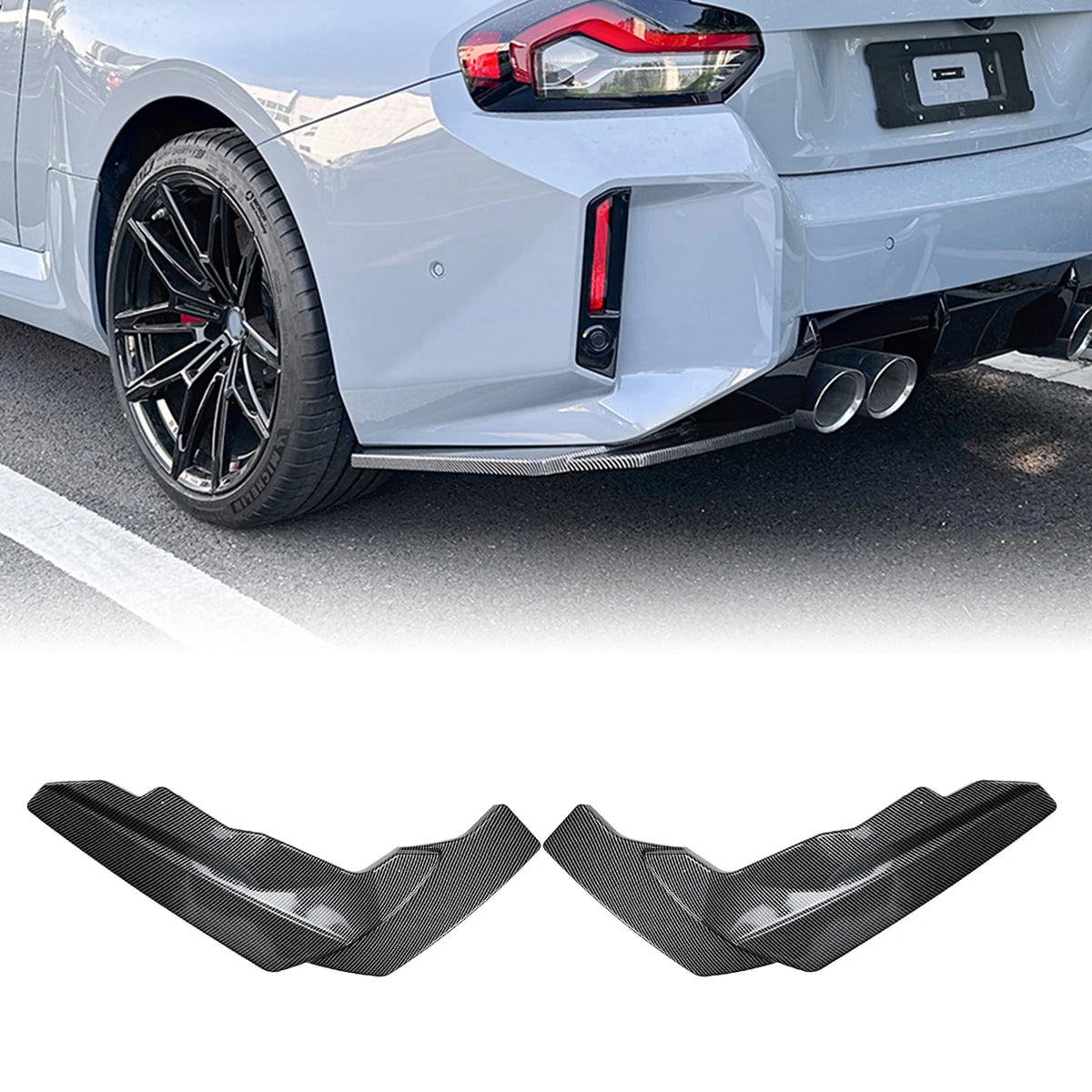 For BMW 2 Series M2 G87 2023-2025 Rear Bumper Side Spoiler Air