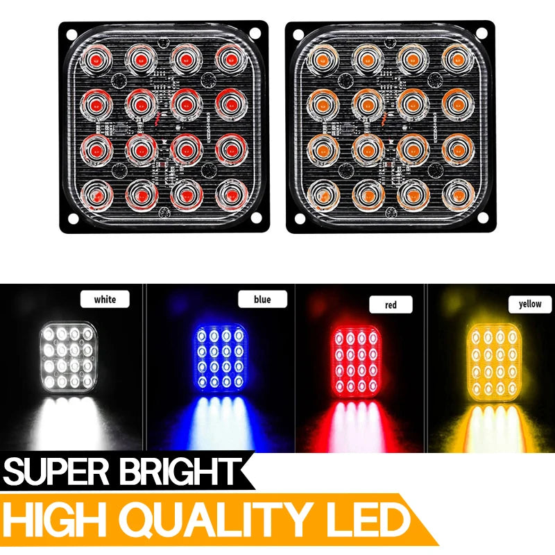 Strobe Warning Grille Flashing Truck Amber Traffic 12V 24V
