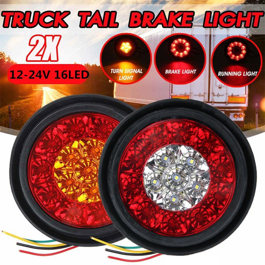 2PCS Truck Trailer Brake Stop Turn Signal 12V 24V