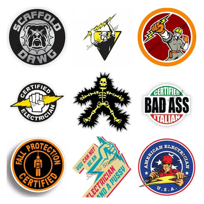 Creative Stickers Hard Hat Helmet Toolbox Safety Warning Sticker