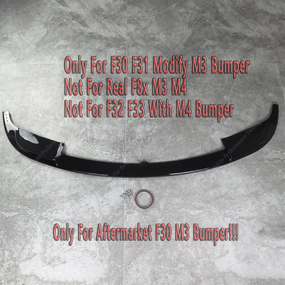 For BMW F30 Mp Front Bumper Splitter Lip Spoiler Diffuser