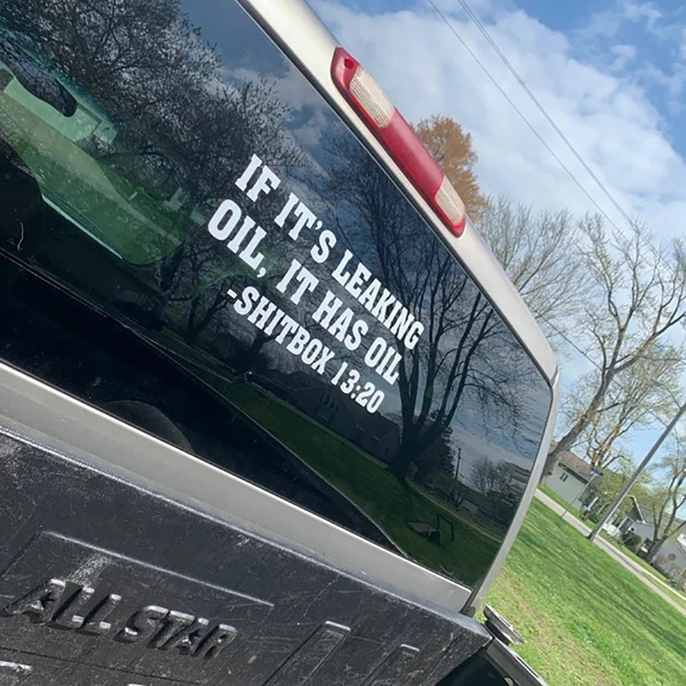 If It S Leaking Oil Has Shitbox Vinyl Decal