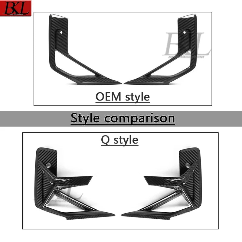 For BMW X3M F97 X4M F98 Dry Carbon Fiber Front Bumper Fog Frame