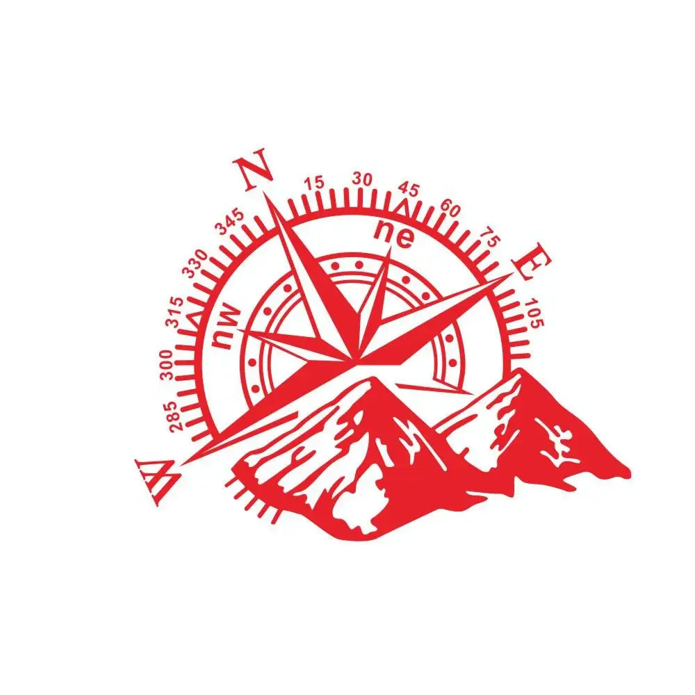 28CM 4X4 Compass Leaf Navigate Mountain Offroad Waterproof Pvc