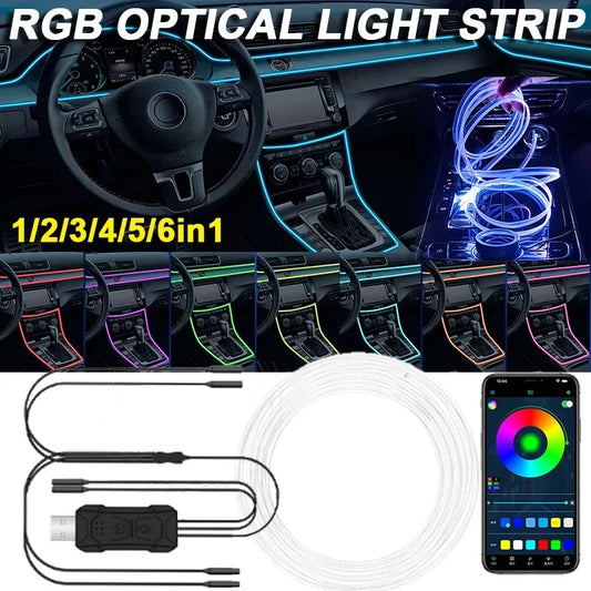 RGB Ambient Strip USB Fiber Optic Atmosphere Neon Invisible