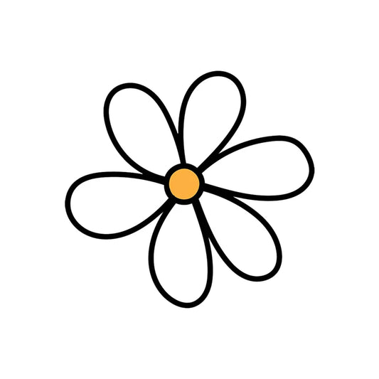 33723 Cute White Flowe Funny Sticker Vinyl Decal Waterproof