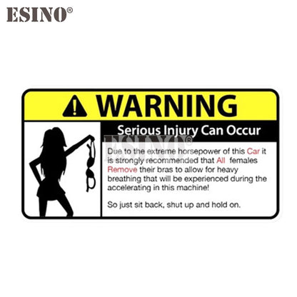 For Heavy Breathing Pvc Waterproof Creative Funny Warning Female