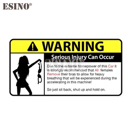For Heavy Breathing Pvc Waterproof Creative Funny Warning Female
