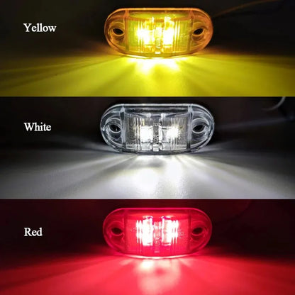 2PCS White Color Side Marker External Warning Tail Trailer