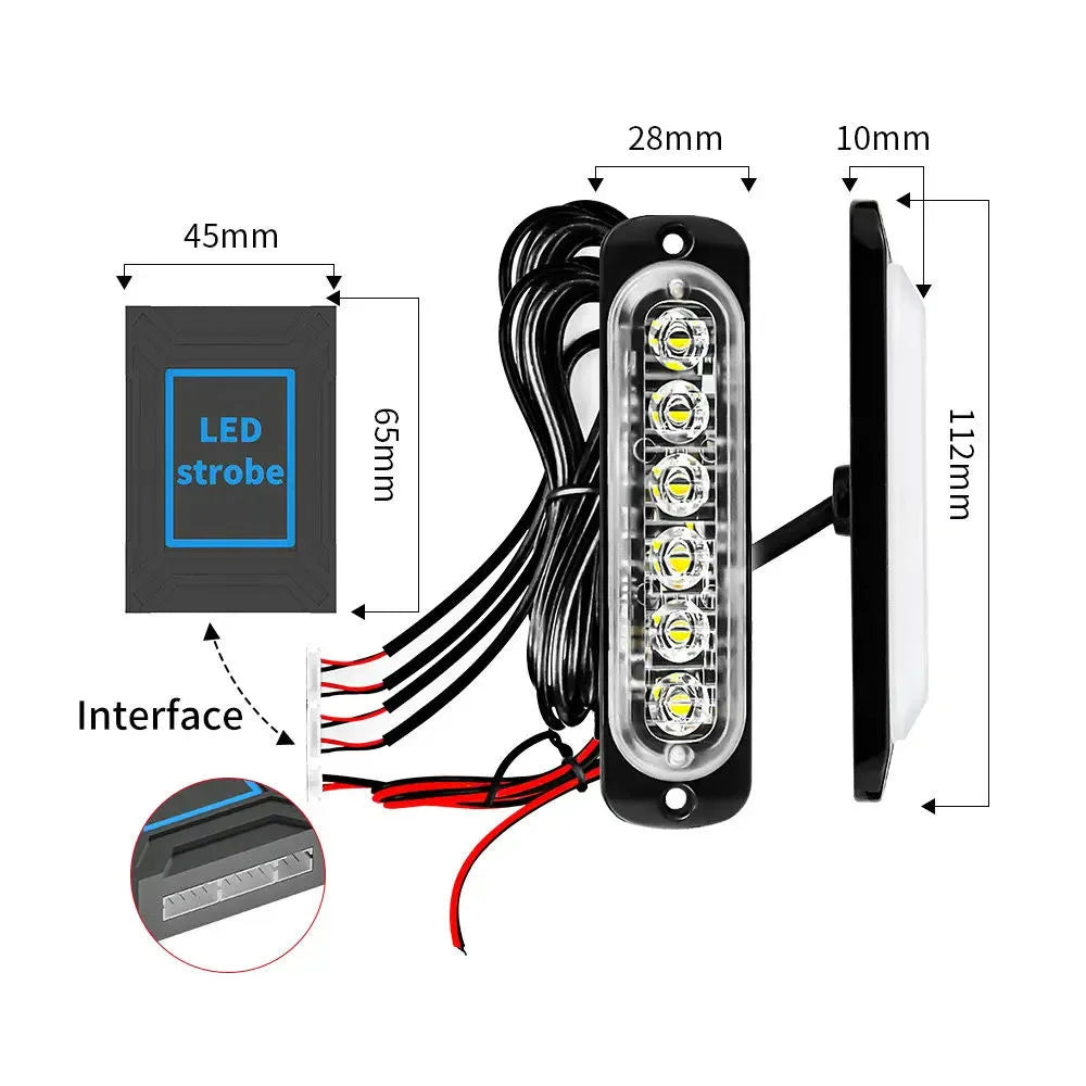 Grill Strobe Red Blue Yellow Emergency Lamps Safety Warning