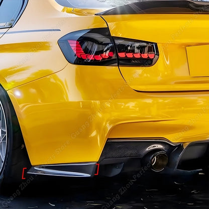 For BMW 3 Series F30 M Rear Bumper Diffuser Side Splitters Gloss