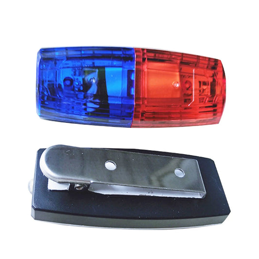 USB Rechargeable Clip White Lighting Red Blue Shoulder Tool