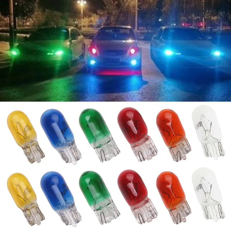 10PCS Yellow Color T10 W5W Halogen Bulbs 194 158