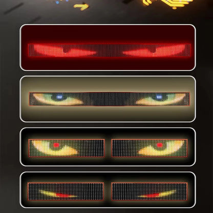 Devil Eyes Truck LED Display Flexible Matrix Panel Remote Control 24V RGB Animation Scrolling Screen Car Windshield Sign