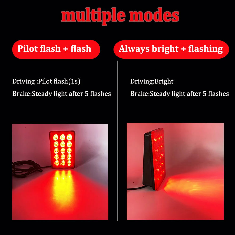 F1 Brake Pilot Taillights 12V 15LED Rear Tail Flash