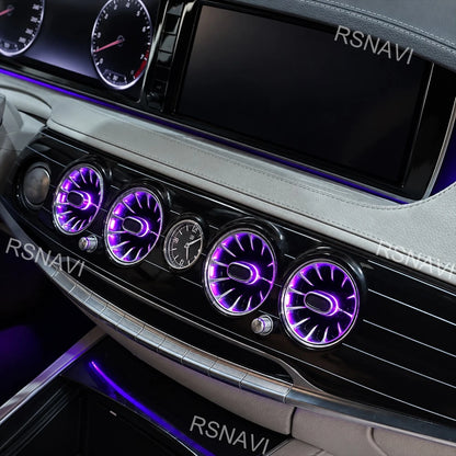 Front Dashboard turbine-style Air Vents Ambient Lighting
