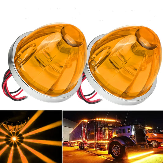 2PCS Lorry Side Truck Marker Signal Indicator Trailer Watermelon