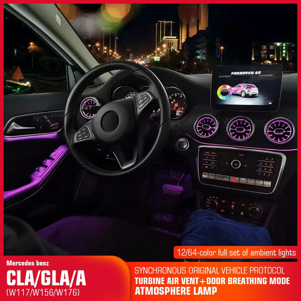 For Mercedes-Benz A Cla Gla W176 W117 W156 Air Vents 12 Colors