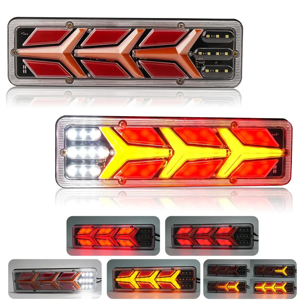 2PCS 12 24V Taillight Assembly Truck Pickup Box Type