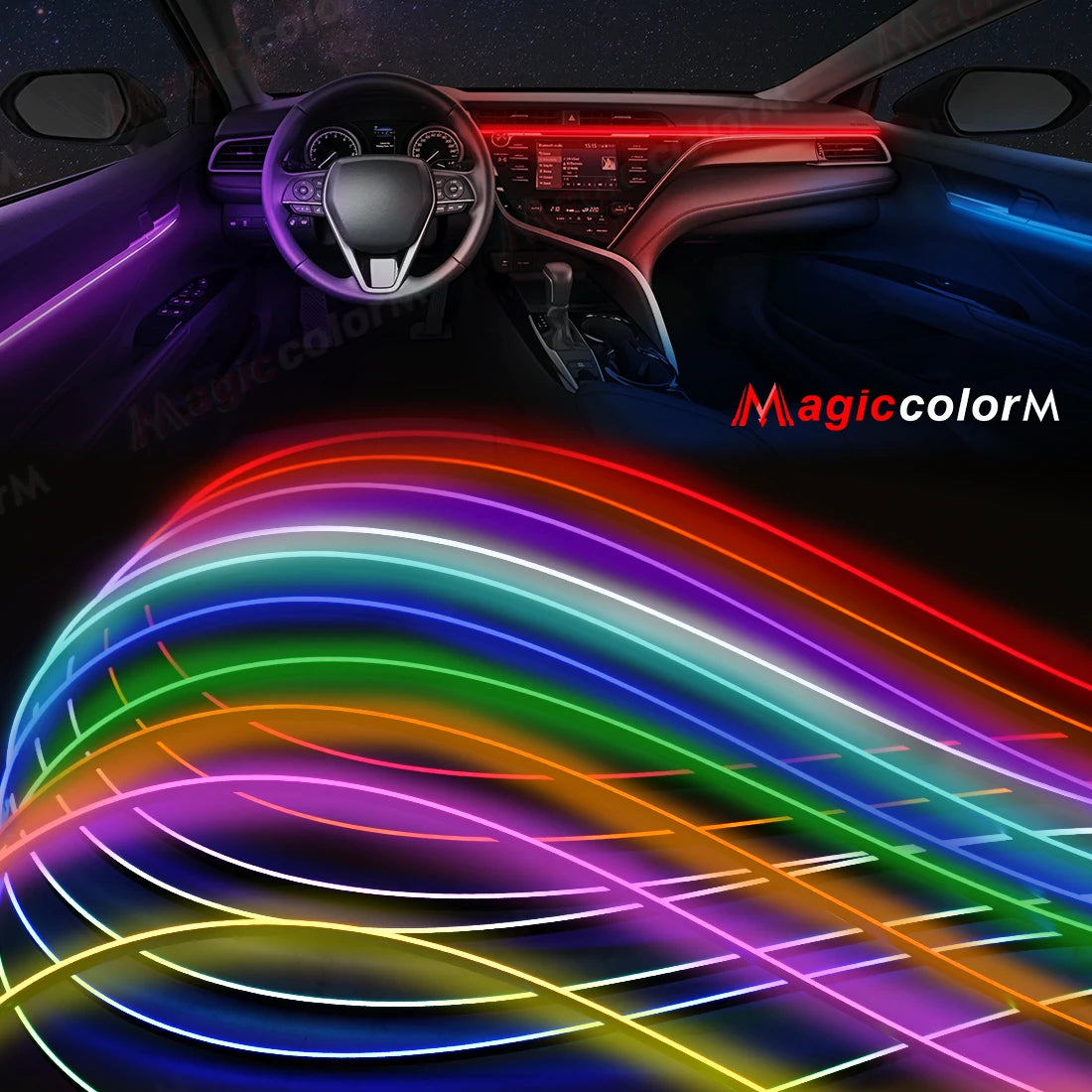 For Universal Diy Flexible Hidden Cuttable Ambient Interior