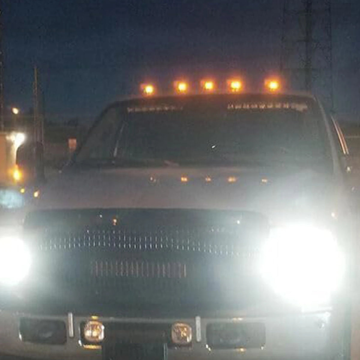 5PCS solar-powered Truck Cab Motion Sensor Leds White Amber