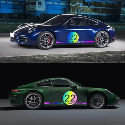 For Carrera Cup Gts 911 Hood Stickers Number Door Racing Sticker