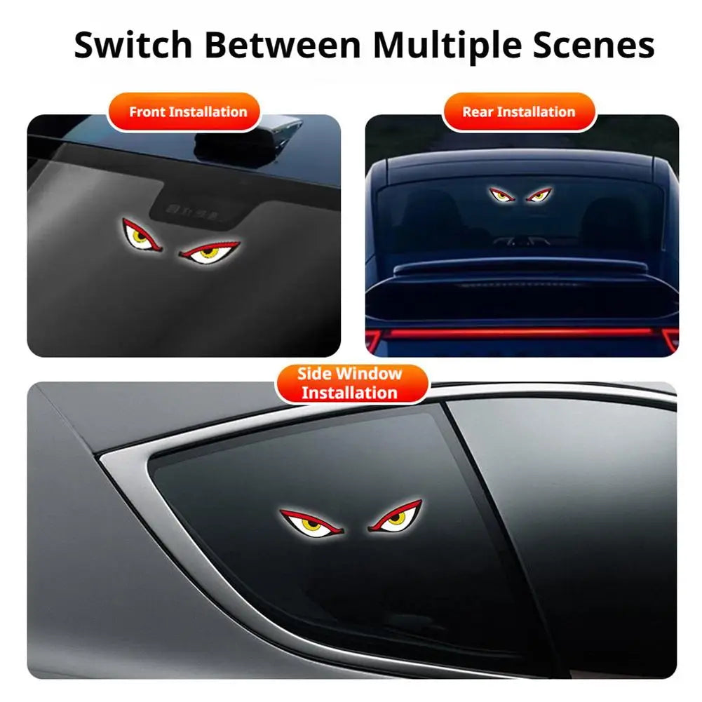 Solar Powered Devil Eye Warning Ambient Window Fun Stylish