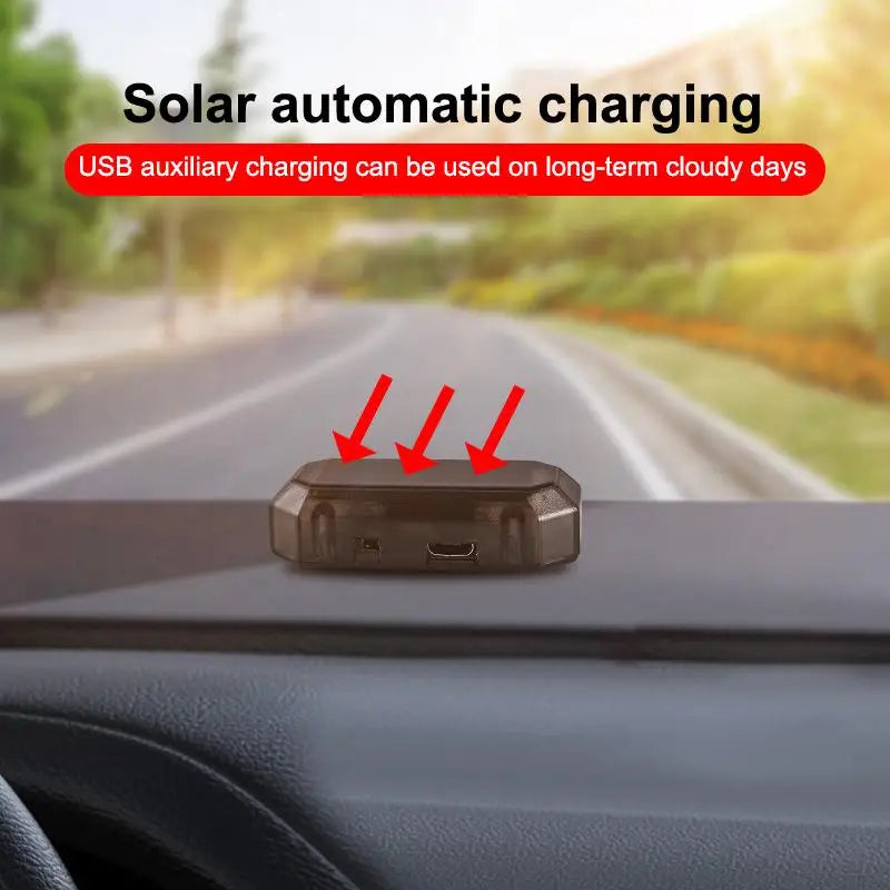 MINI Solar Power Warning Night Security Simulated Alarm Wireless