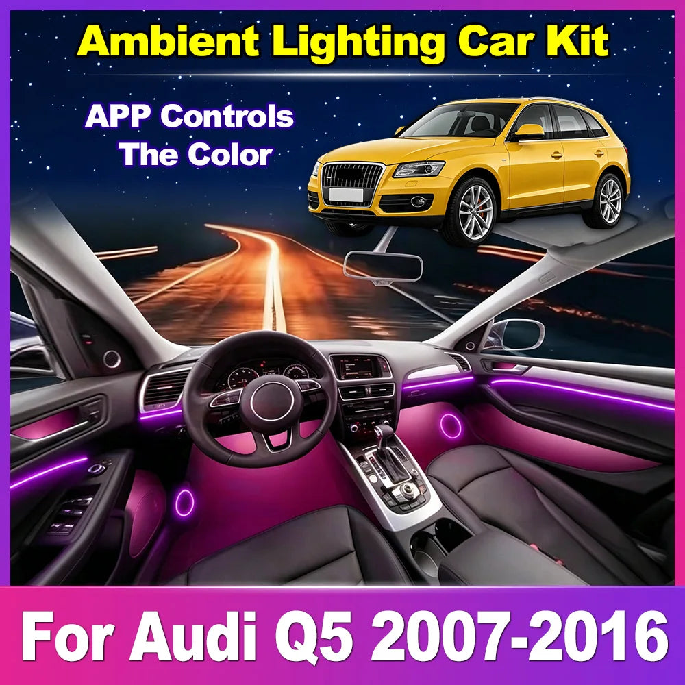 For Audi Q5 LED Interior Ambient Strip RGB Fiber Optic