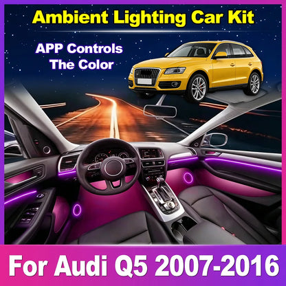 For Audi Q5 LED Interior Ambient Strip RGB Fiber Optic