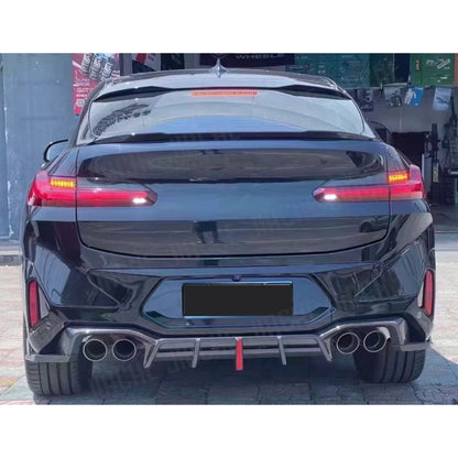 For BMW X3M X4M F97 F98 Real Dry Carbon Fiber Rear Bumper Lip