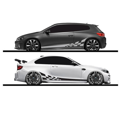 For Auto Body Hood Universal Fit 2PCS Vinyl Wrap Film Racing