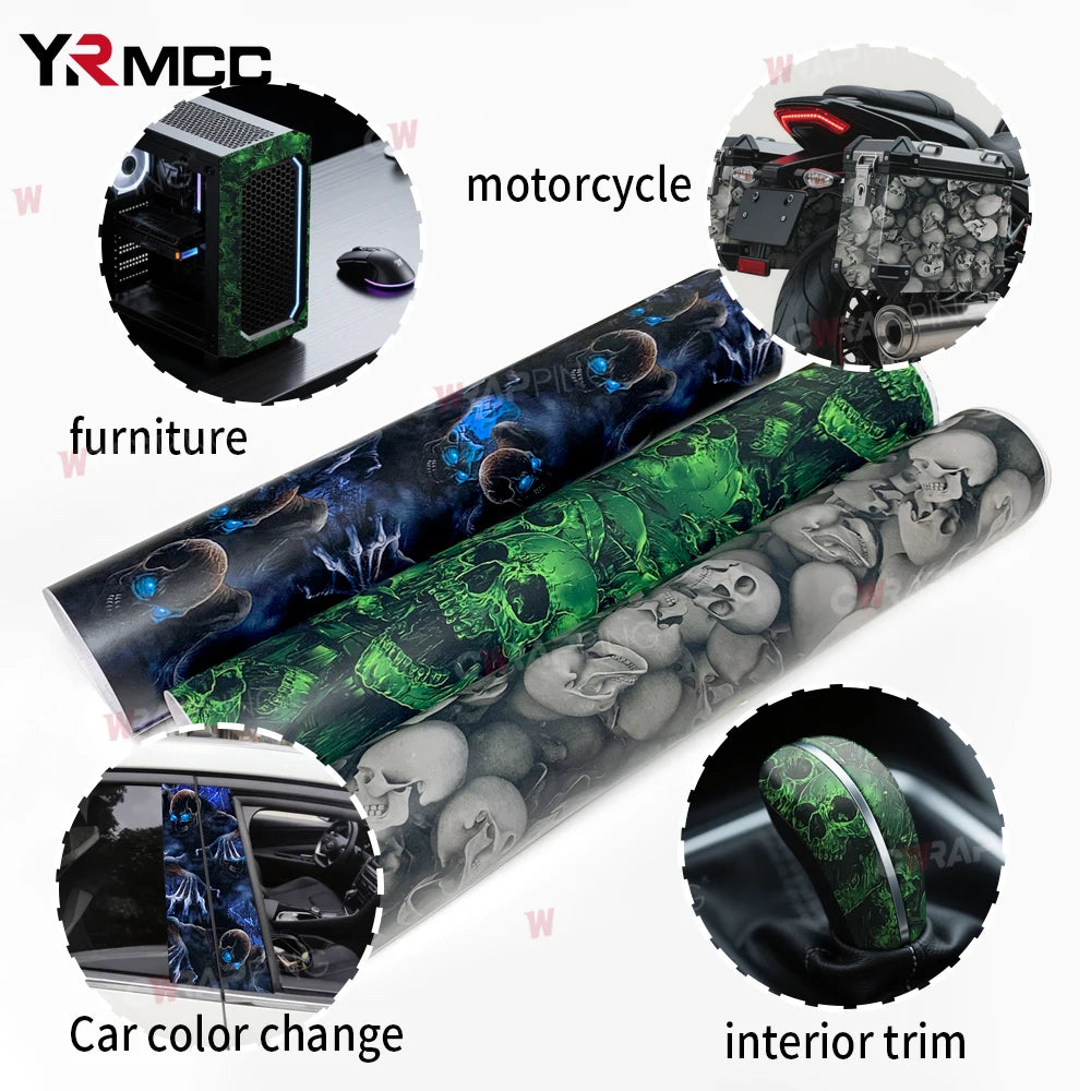 Graffiti Vinyl Wrap Wraps Personality Paper Wrapping Film Skull